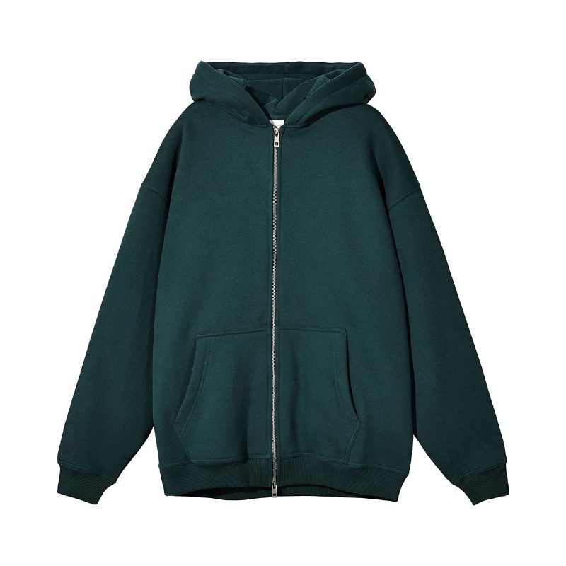 |2024 Fall Dobbel Glidelås Trendy Hettecardigan For Menn