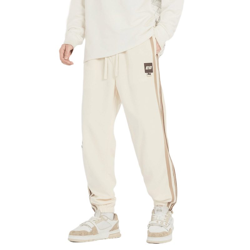 Joggebukser For Menn 2024 Ny Retro-side Stripetrend Løse Sportsbein Fritidsbukser
