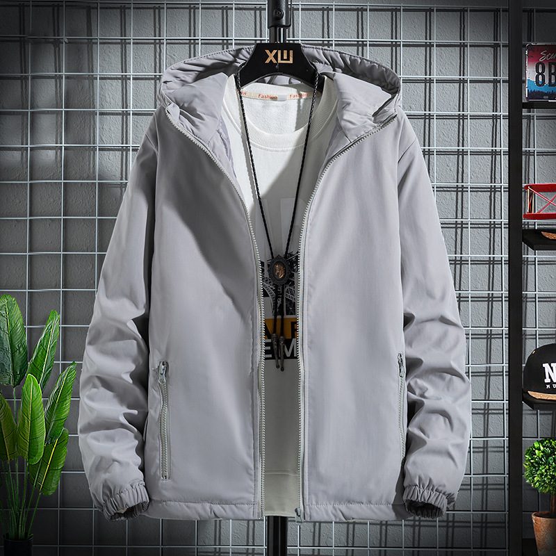 Menns Bomullsjakke Hette Polstret Jakke Windbreaker Menn