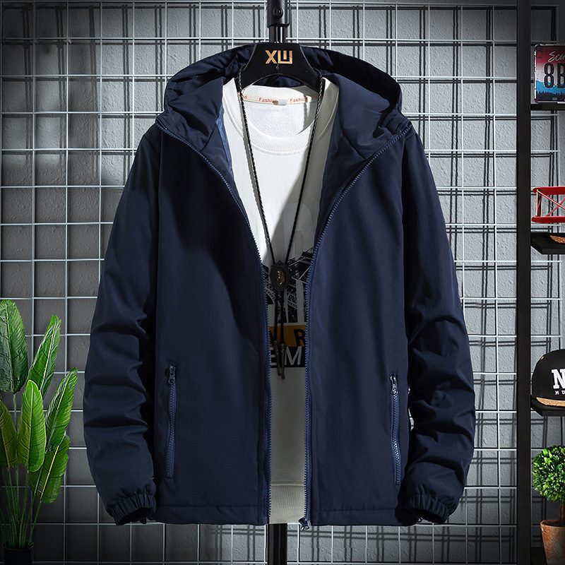 Menns Bomullsjakke Hette Polstret Jakke Windbreaker Menn