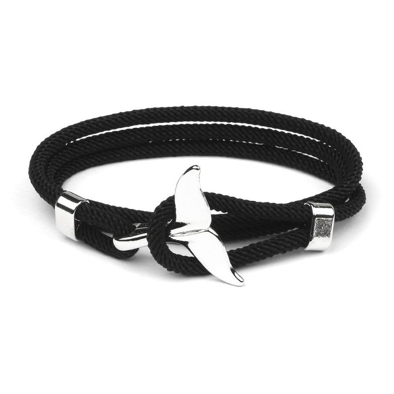 Anker Stil Armbånd Hval Hale Par Rødt