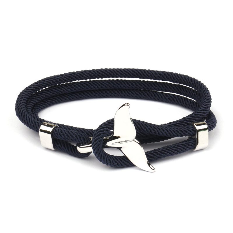 Anker Stil Armbånd Hval Hale Par Rødt