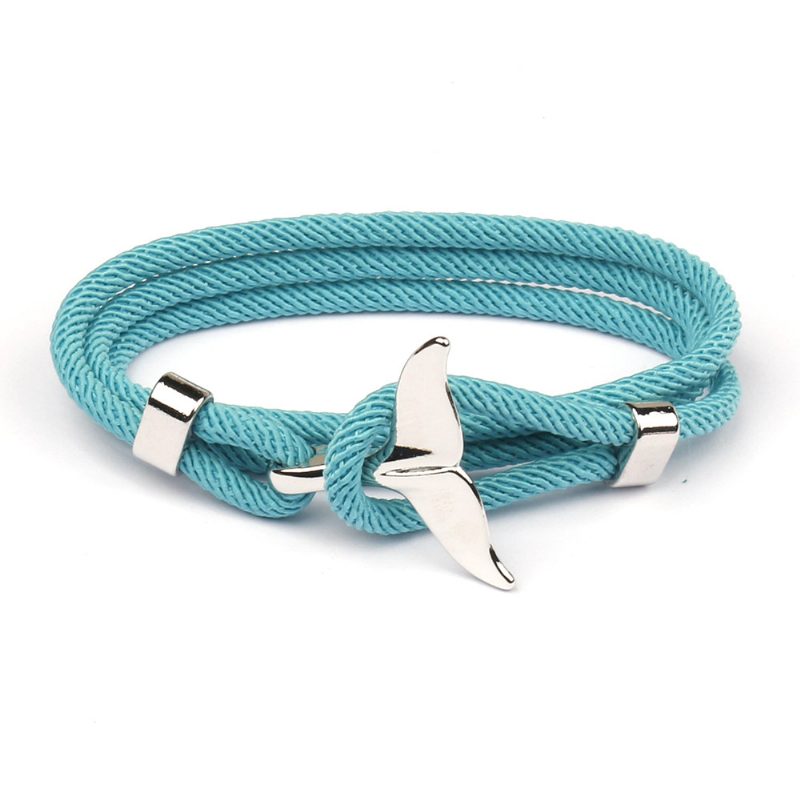 Anker Stil Armbånd Hval Hale Par Rødt