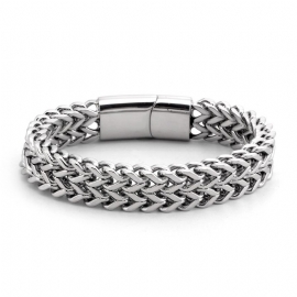 Armbånd For Menn Magnetspenne Titanstål Dobbeltlagsarmbånd Personlighet Armbåndtilbehør
