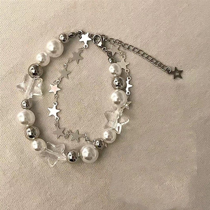 Beaded Pearl Star Armbånd Design Høyverdig Zircon Innlagt Håndsmykker Tilbehør
