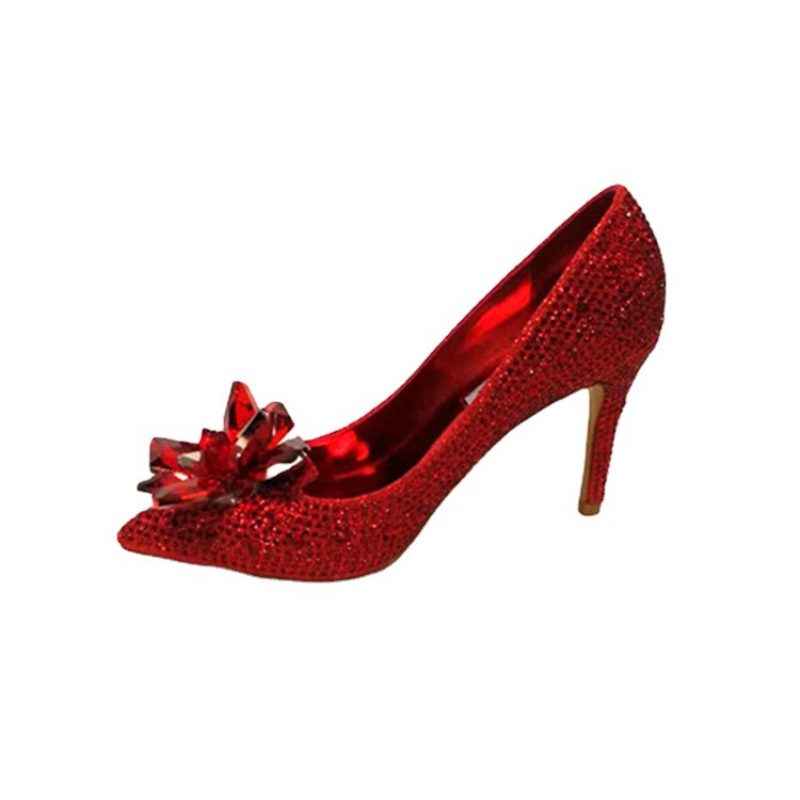 2024 Nye Krystallsko Spissetå Stiletto Sexy Shallow Mouth Høye Hæler For Kvinner Dame Sølv Rhinestone Bryllupssko