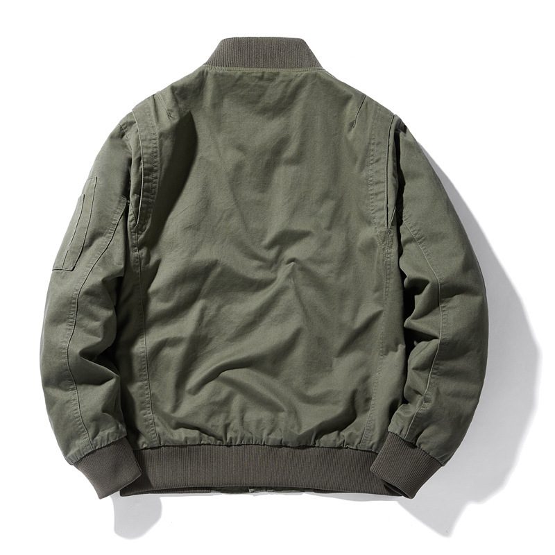 Bomullsjakke Herre Løs Casual Workwear Jakke