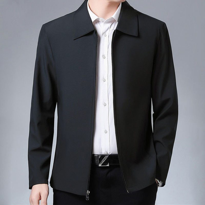 Frakk Menn Lapel Jacket Løs Casual