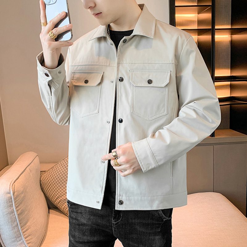 Jakker For Menn Lapel Casual Trench Coats