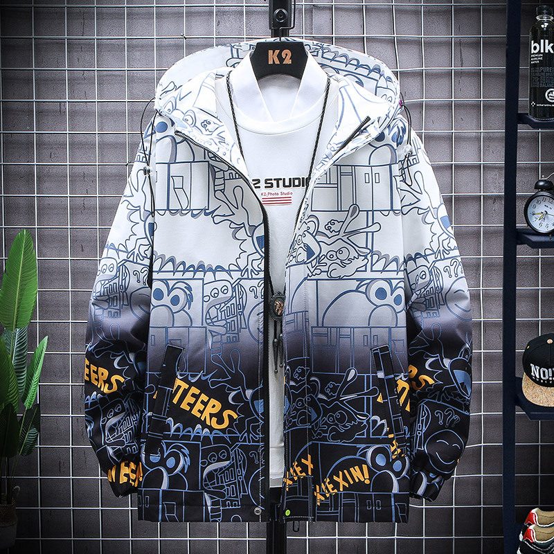Løs Jakke Menn Casual Trend Coat Hette