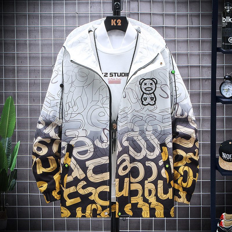 Løs Jakke Menn Casual Trend Coat Hette