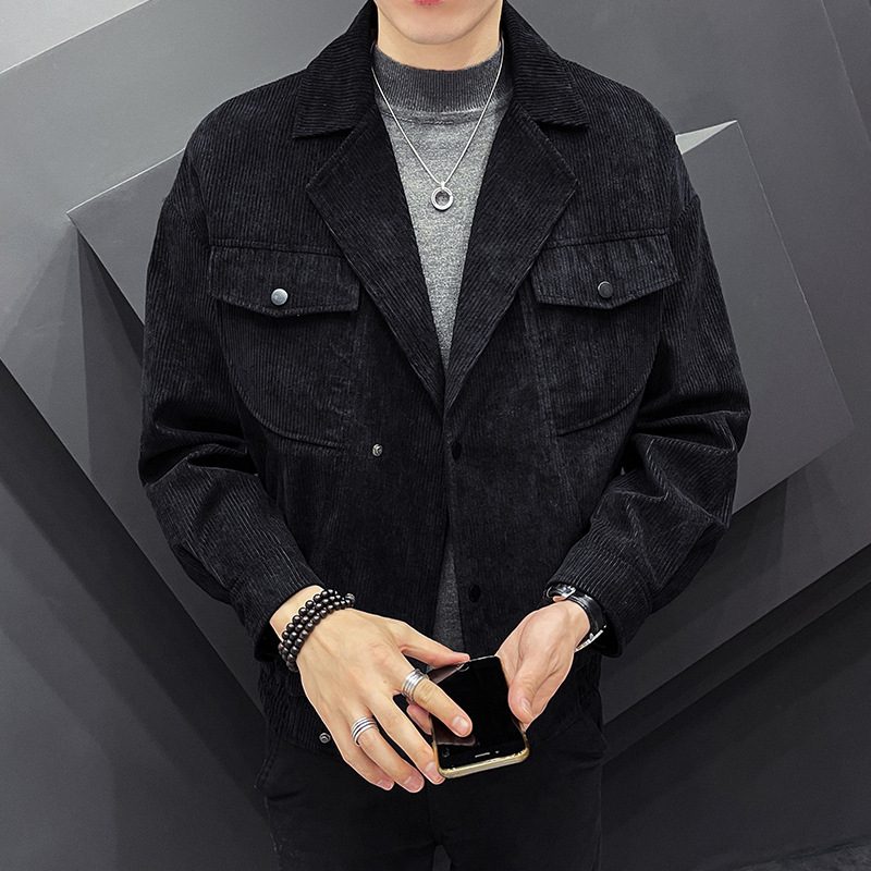 Menns Jakker Langermet Yttertøy Casual Slim Workwear Motetrend
