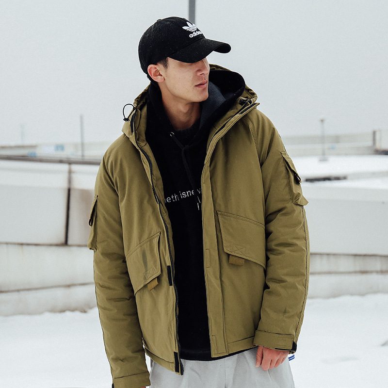 Tooling Cotton Jacket Men's Trendy Tykk Hette Army Green