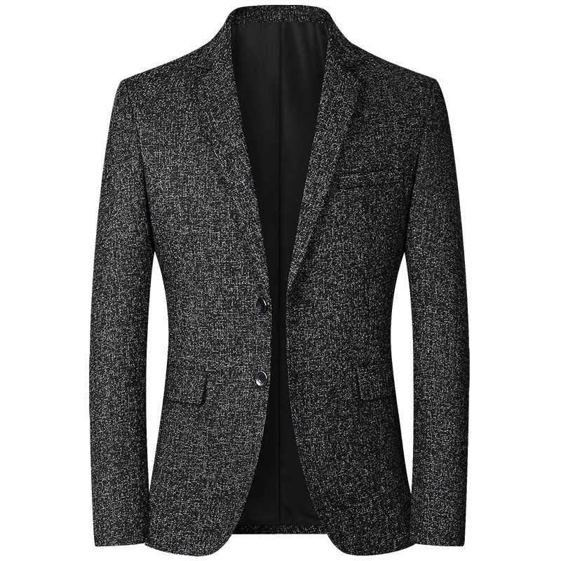 Blazere For Menn Casual Spring Tynn Topp Single Breasted To Knapper Blå