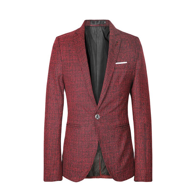 Blazere For Menn Tilfeldig Slim Fit-trend Med Én Rad Én Knapp