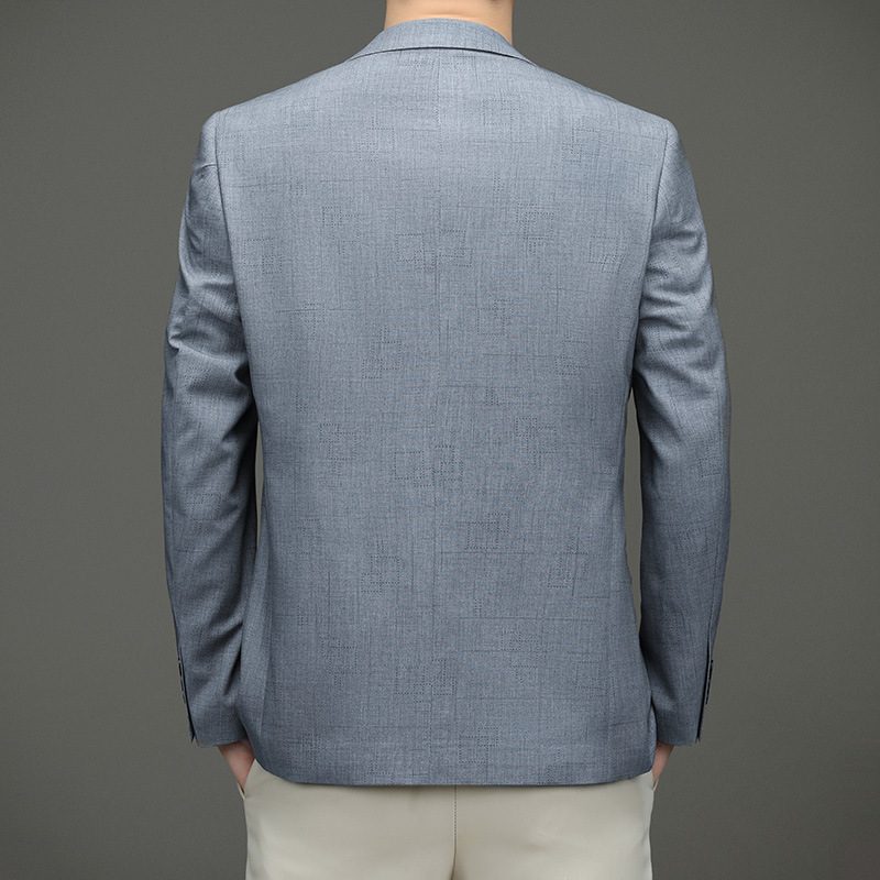 Blazere Herre Rutete Vår Og Høst Tynn Seksjon Slim Fit Enkeltspent To Knapper