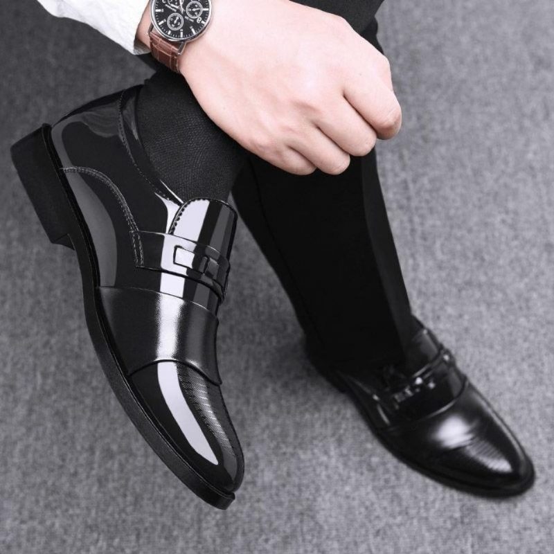 Nye Formell Kjole For Menn Sko Business Casual Fashion Spiss Tå Slip On Sko