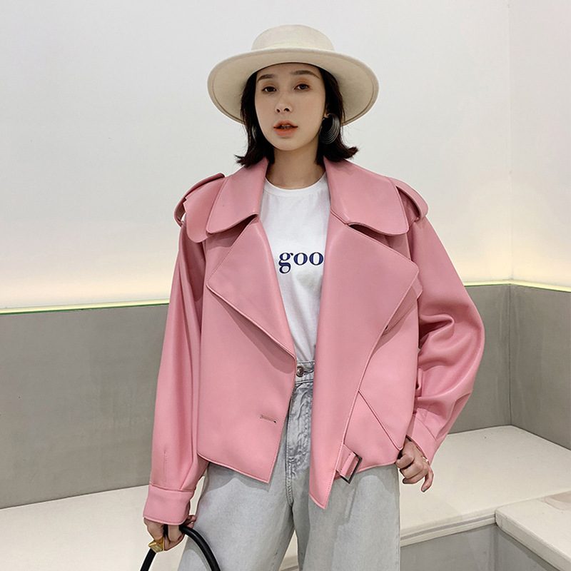 Dame Skinnjakke Loose Cropped Jacket Small Coat