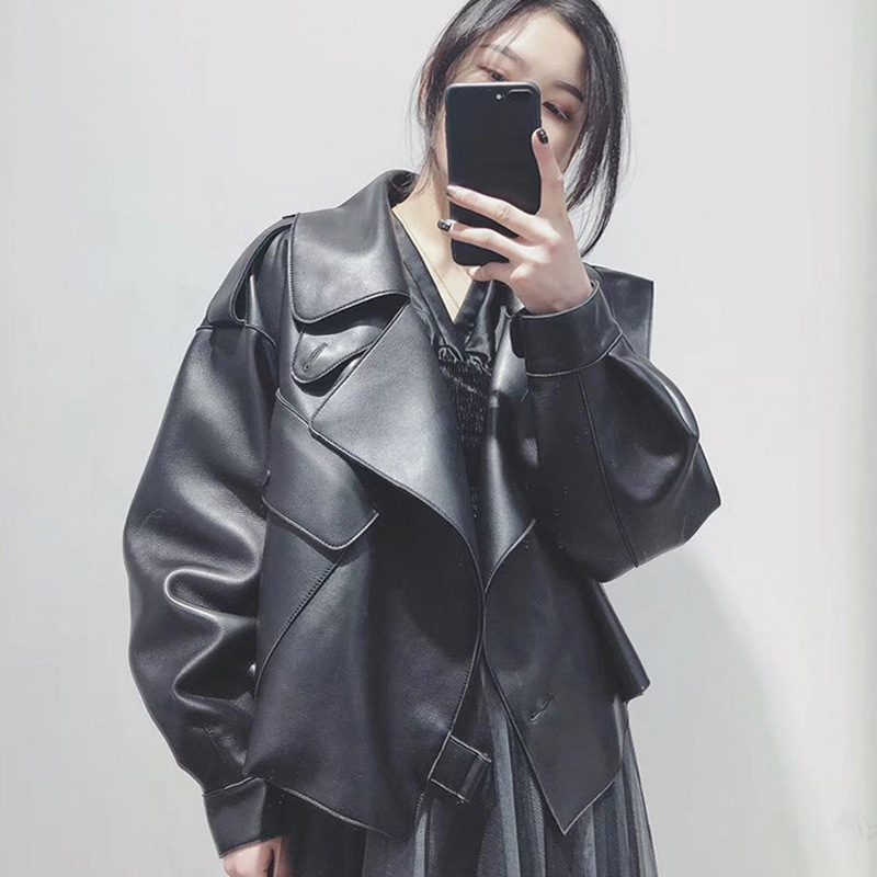 Dame Skinnjakke Loose Cropped Jacket Small Coat