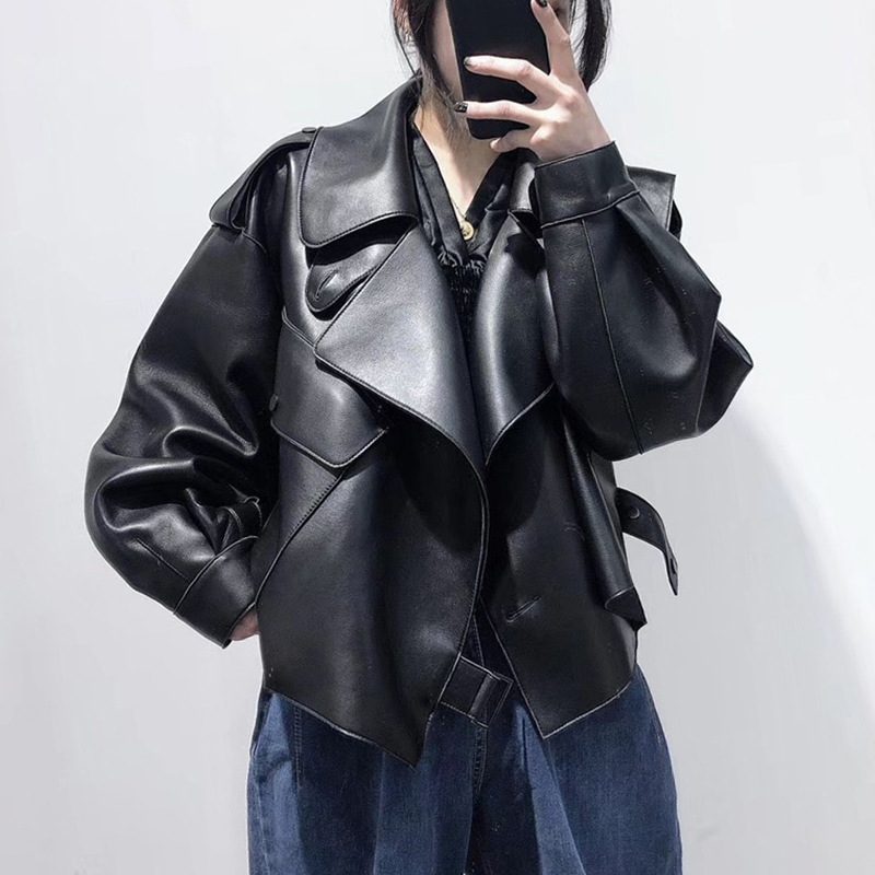 Dame Skinnjakke Loose Cropped Jacket Small Coat