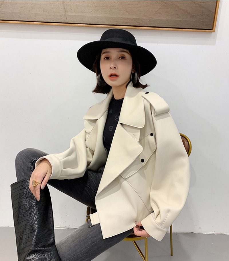 Dame Skinnjakke Loose Cropped Jacket Small Coat