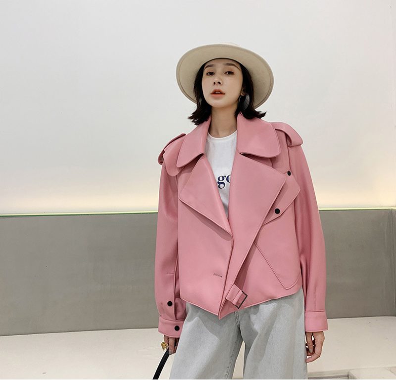 Dame Skinnjakke Loose Cropped Jacket Small Coat
