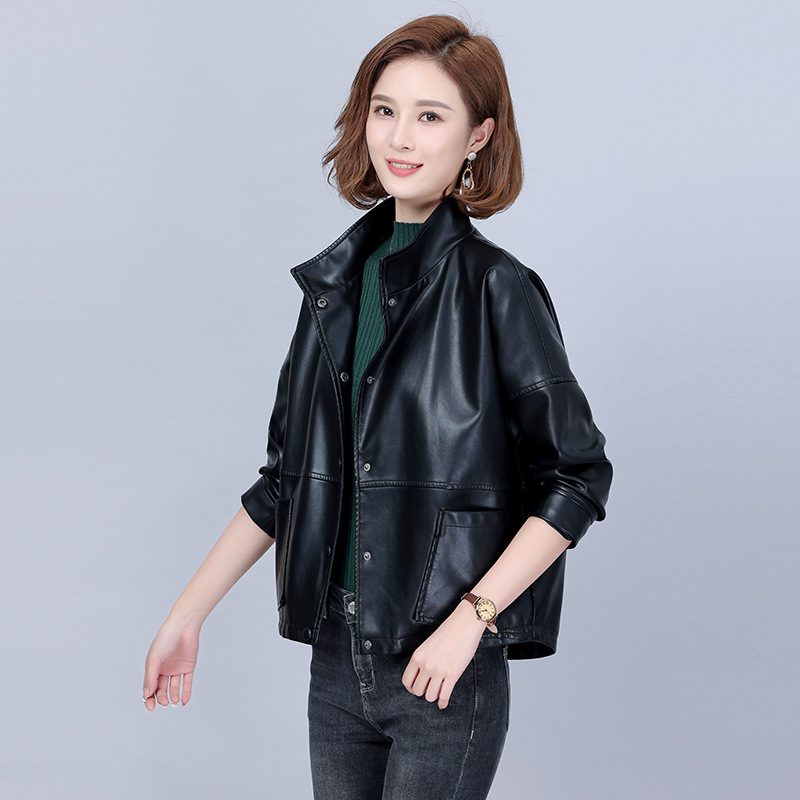 Dame Skinnjakke Løs Raglan Sleeve Coat