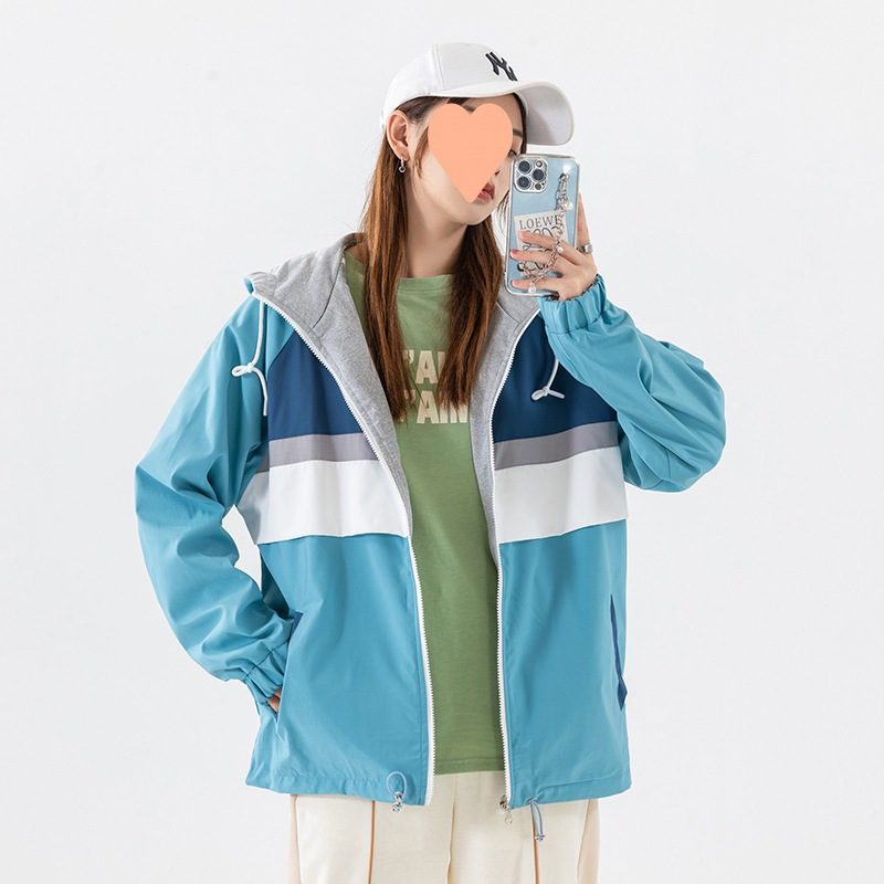 Damejakke Loose Sports Tykk Hette Baseballuniform