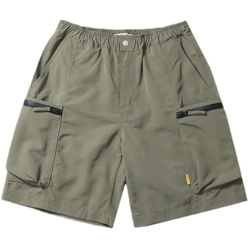 2024 Summer Retro Big Pocket Casual Workwear Shorts Men Loose Five Points