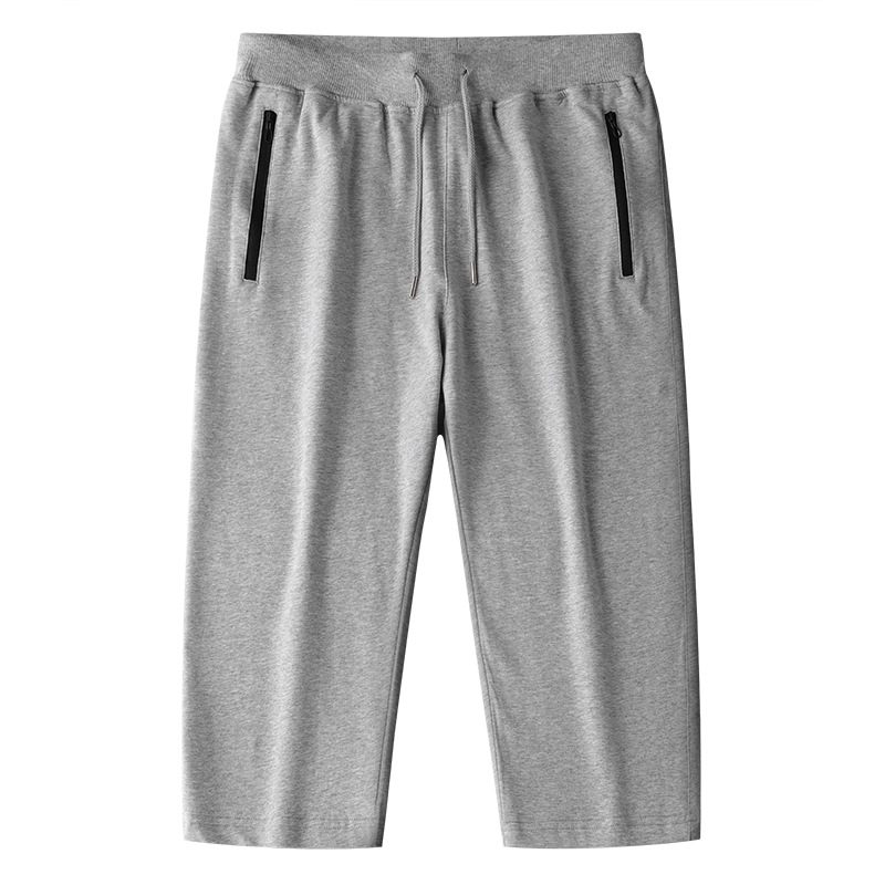 Beskårne Bukser Menns Løse Sportsstrikkede Rette Tynne Shorts