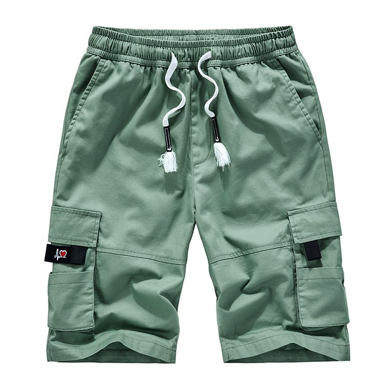Herre Sommer Bomulls Workwear Shorts Løs Fem Points Casual