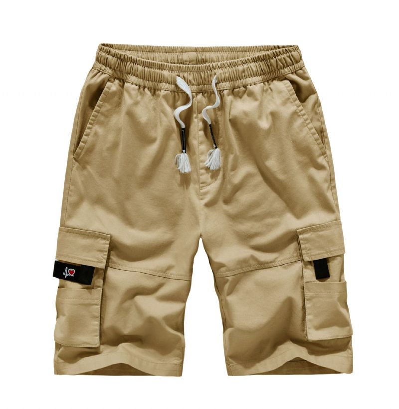 Herre Sommer Bomulls Workwear Shorts Løs Fem Points Casual