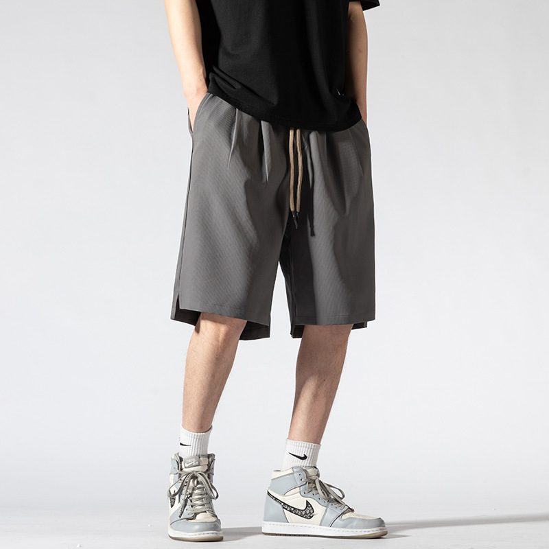 Løse Shorts Herre Sommer Tynn Sport Khaki Six Points Casual