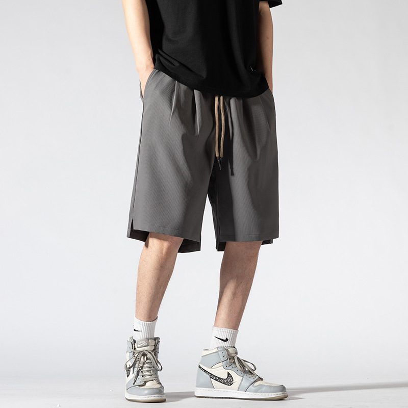 Løse Shorts Herre Sommer Tynn Sport Khaki Six Points Casual