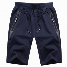 Sommer Nye Uformelle Elastiske Shorts Strikket Fem Poeng Strand For Menn