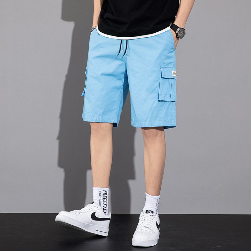 Summer Tooling Shorts Herre Nye Bomull Løs Casual Fem Poeng