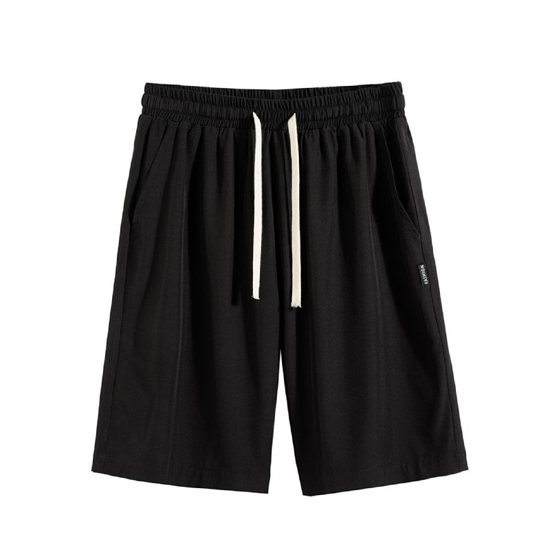 Uformelle Shorts Herre 2024 Sommer Ny Trend Løs Ensfarget Rett Sport Tynn Seksjon Fem Poeng