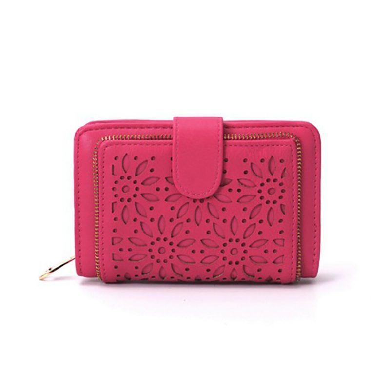Retro Multi-card Hollow Dame Multi-purpose Lommebok Kort Glidelås