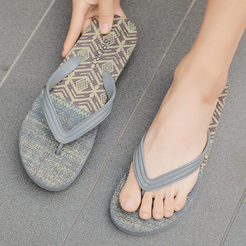 Flip Flops Herre 2024 Sommer Sklisikre Sandaler Tøfler Sko Klem Trend Slitasjebestandige Strandsko Menn