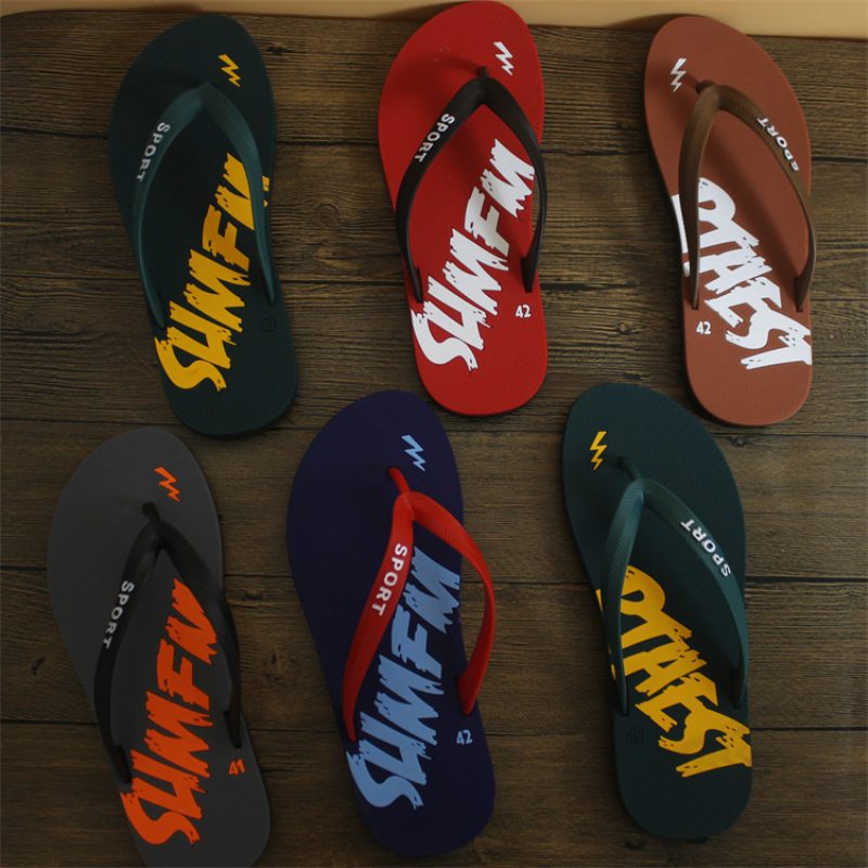 Mote Herreflip-flops Sklisikker Trend Strandsko Sommer Menn Flip-flops Sandaler Tøfler Sko Hjem