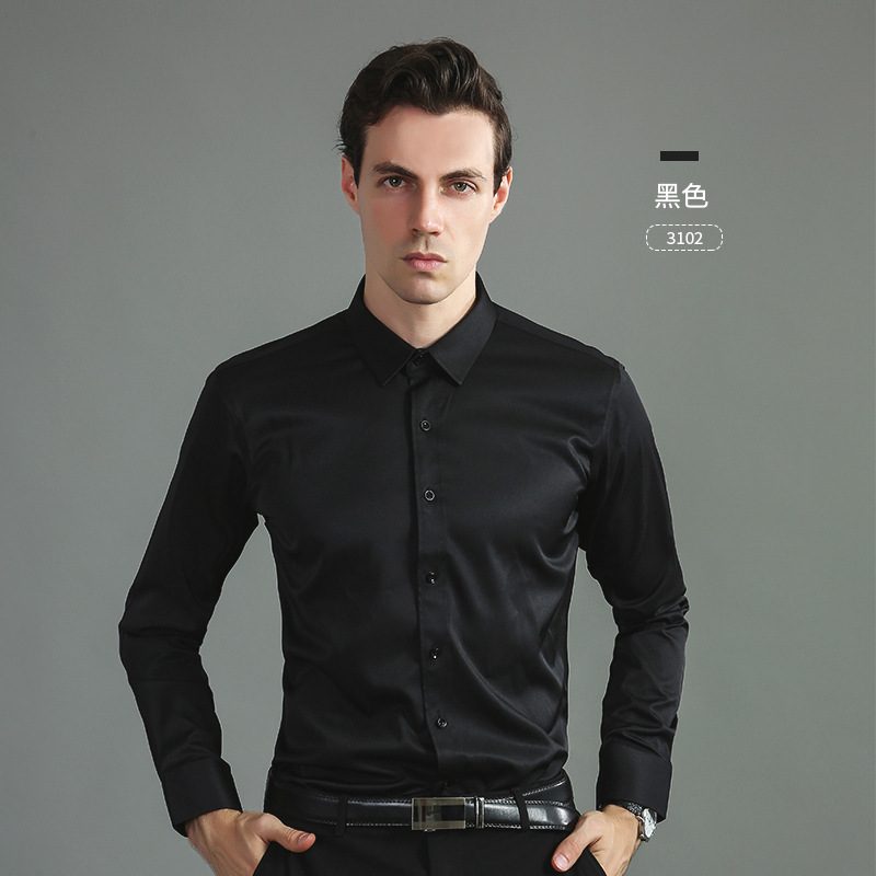 Langermet Skjorte For Menn Burgunder Casual Blue