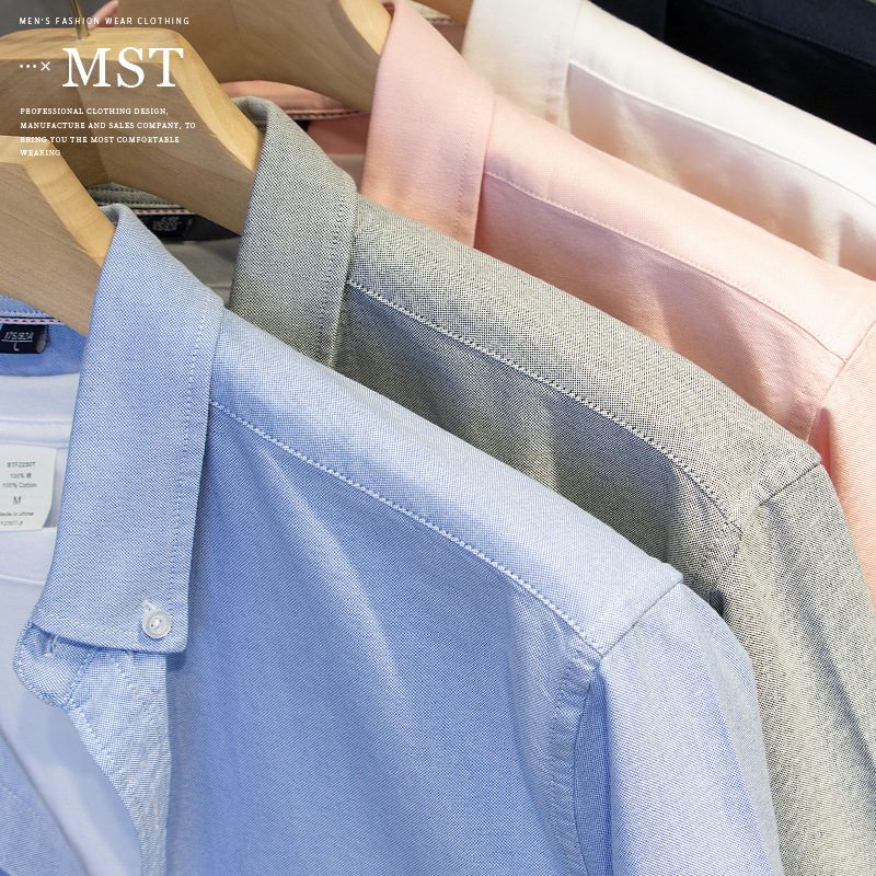 Langermet Skjorte For Menn Casual Trend Mørkeblå