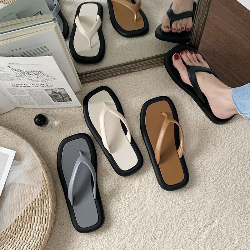 Flip Flops Kvinners Sommer Damer Par Sklisikre Flate Sandaler Tøfler Sko Mote Strandsko