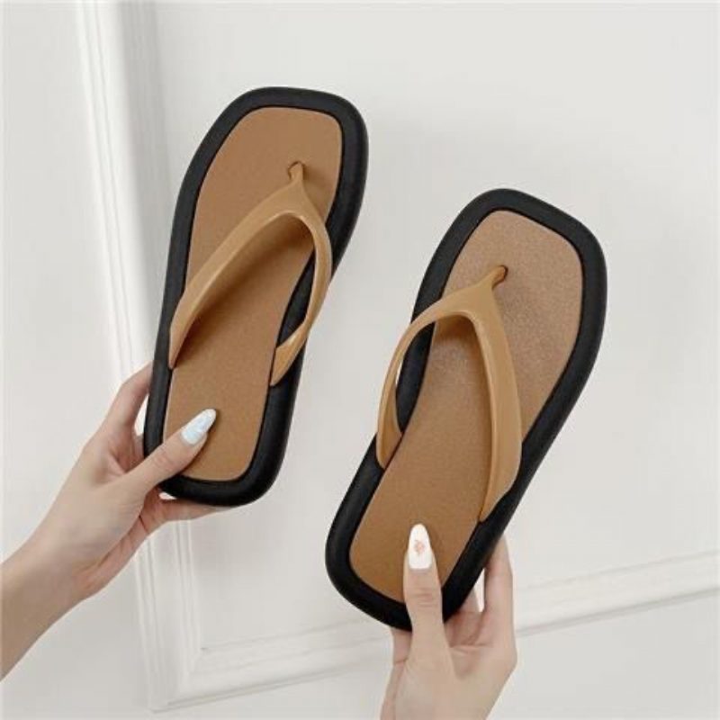 Flip Flops Kvinners Sommer Damer Par Sklisikre Flate Sandaler Tøfler Sko Mote Strandsko