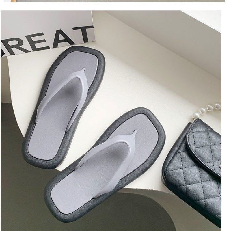 Flip Flops Kvinners Sommer Damer Par Sklisikre Flate Sandaler Tøfler Sko Mote Strandsko