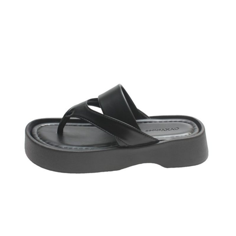 Tøfler For Damer 2024 Sommer Nye Cross Belte Flip Flops Mote Tykk Bunn Sandaler Strandsandaler