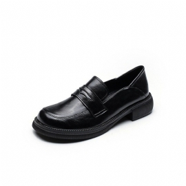2024 Nye Tykksålede Kjolesko Vår Og Høst Slip-on Loafers Damesko
