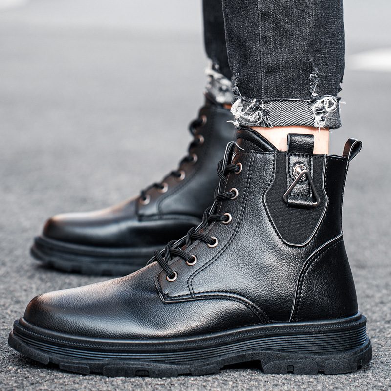 Martin Boots Herre 2024 Høst Og Vinter Nye Chelsea Korte Støvler Retro High-top Fritidsstøvler