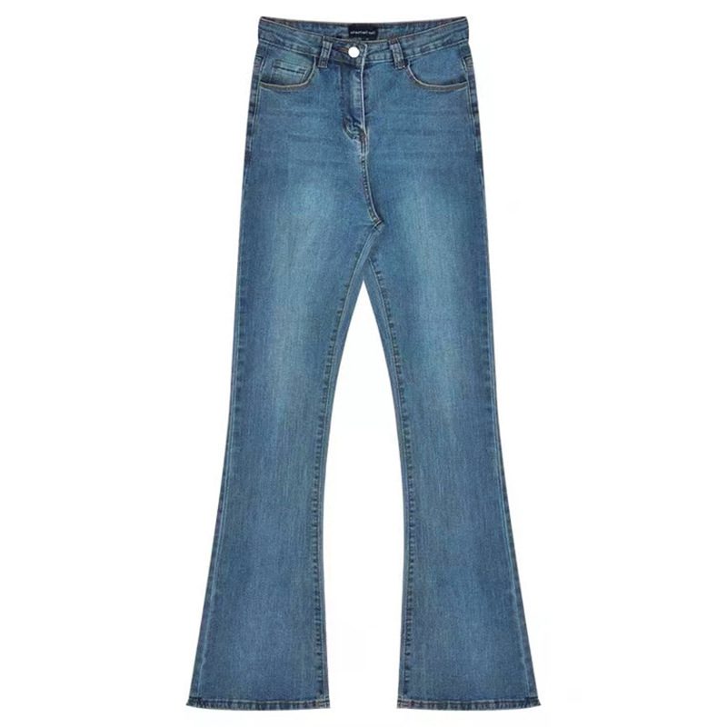 Vintage High Stretch Slim Fit Jeans For Kvinner Høy Midje
