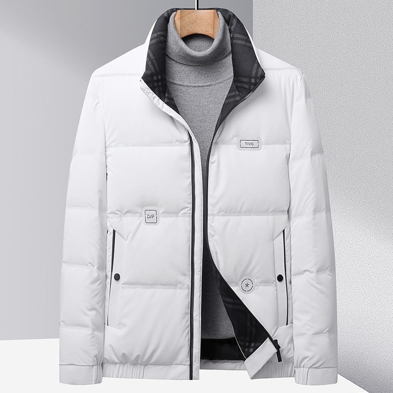 Dunjakke For Menn Trend Standkrage Business Casual Kort Jakke